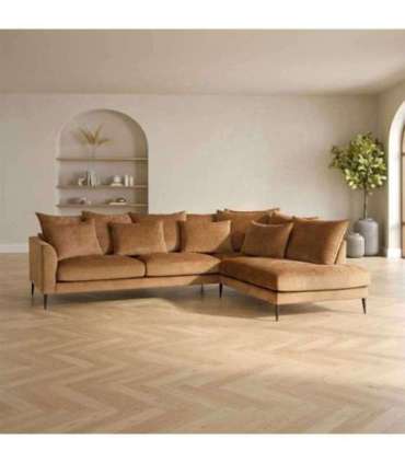 Nurgadiivan LARTES parem nurk, pruun, 300x92/205xH90cm