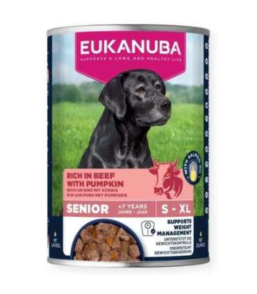 EUK DOG CAN LC SR AB BEEF&PUMP 400G