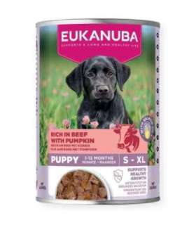 EUK DOG CAN LC PUP AB BEEF&PUMP 400G