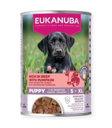 EUK DOG CAN LC PUP AB BEEF&PUMP 400G