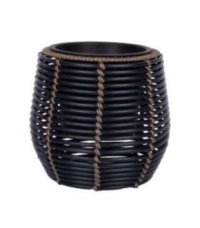 Lillepott WICKER D28xH26cm, must/pruun