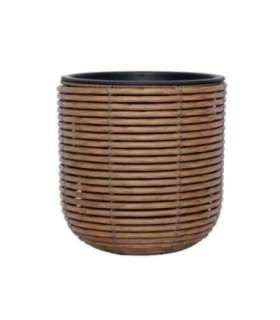 Кашпо WICKER D27xH28cm, коричневый