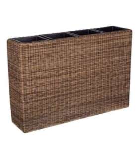 Lillekast WICKER 89x24xH60cm, helepruun