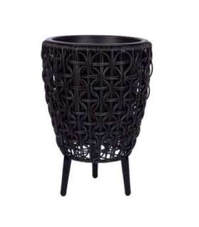 Lillepott WICKER 28x28xH42cm, must