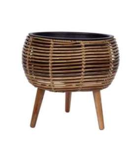 Lillepott WICKER 37x37xH35cm, helepruun