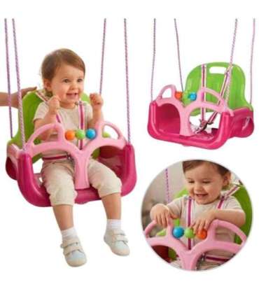 WOOPIE 3-ühes roosa kiik