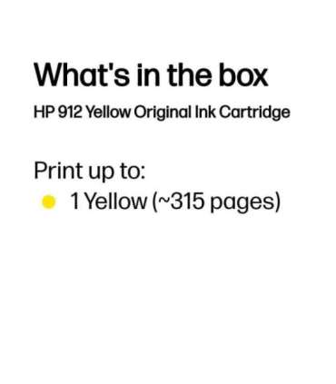 HP 912 Yellow Original Ink Cartridge