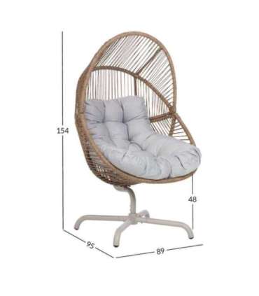 Puhketool DORIAN pöörlev 89x95xH154cm, helepruun