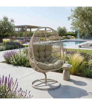 Puhketool CASSIA pöörlev 85x85xH151cm, beež