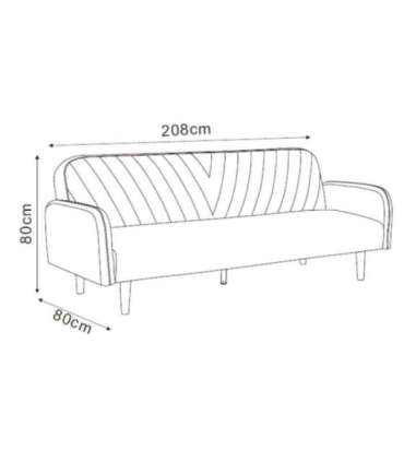 Diivanvoodi KARIN 208x80x80cm, hall