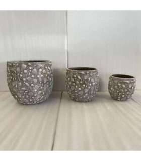 Lillepott SUNNY SHELL D44.5xH41cm, beež