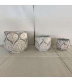 Lillepott SUNNY BASIL D32xH28cm, beež/kuldne