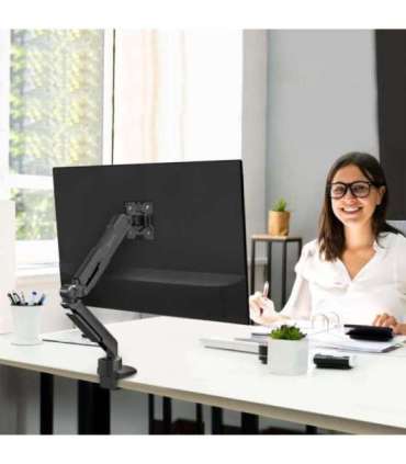 ONKRON G90-B Swivel and tilt desk mount for 13‘-34’ monitors, max. 10 kg, with rotation, black