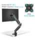 ONKRON G90-B Swivel and tilt desk mount for 13‘-34’ monitors, max. 10 kg, with rotation, black
