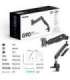 ONKRON G90-B Swivel and tilt desk mount for 13‘-34’ monitors, max. 10 kg, with rotation, black