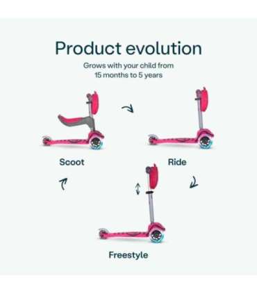 Smarttrike T1 Scooter roosa