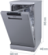 Gorenje GS522E10S Dishwasher, E, Free standing, Width 45 cm, Number of place settings 10, Grey