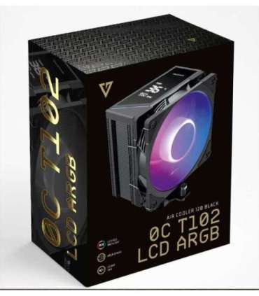 MODECOM CPU COOLER VOLCANO 0C T102 LCD ARGB BLACK