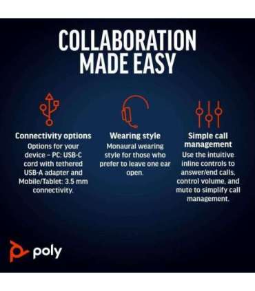 HP Poly Headset Blackwire 5210 (8X230A6)