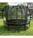 LEAN Garden Trampoline with Inner Net Black and Green 252CM 8FT