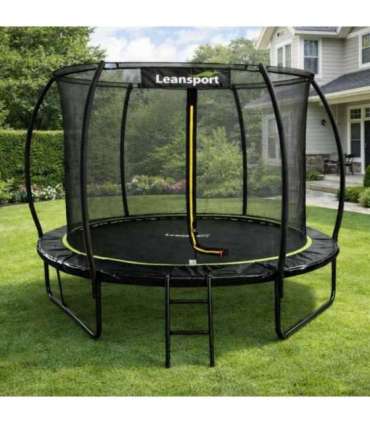 LEAN Garden Trampoline with Inner Net Black and Green 252CM 8FT