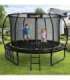 LEAN Garden Trampoline with Inner Net Black and Green 252CM 8FT