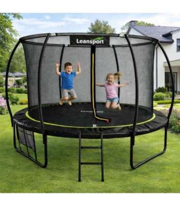 LEAN Garden Trampoline with Inner Net Black and Green 252CM 8FT