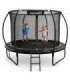 LEAN Garden Trampoline with Inner Net Black and Green 252CM 8FT