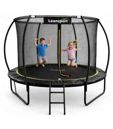 LEAN Garden Trampoline with Inner Net Black and Green 252CM 8FT