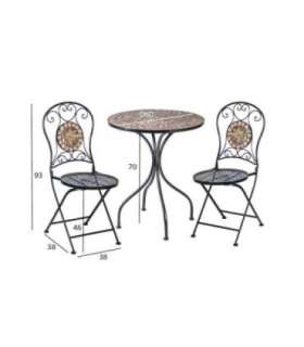 Rõdukomplekt MOSAIC laud ja 2 tooli