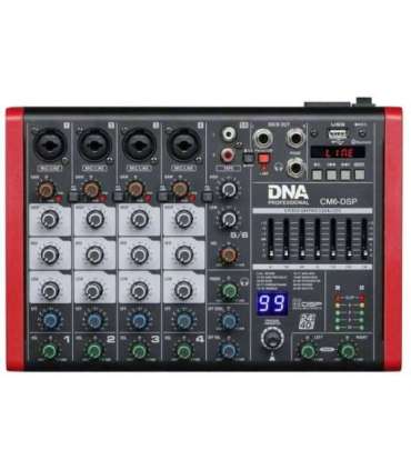 CM6-DSP - Mikser audio z USB, MP3, Bluetooth, Phantom
