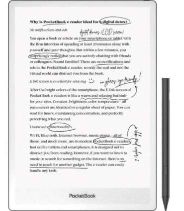 PocketBook InkPad One 1030 10.3" E-ink Mobius 32GB Wi-Fi E-reader – Matte Black