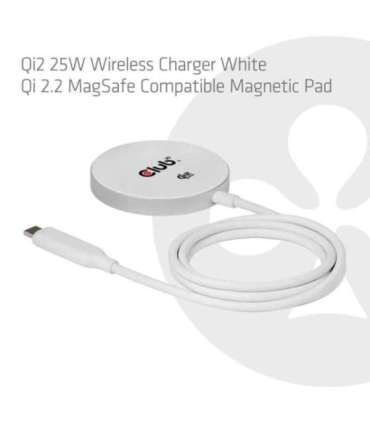 MOBILE CHARGER QI2 MAGSAFE/25W WH CAC-3026 CLUB3D