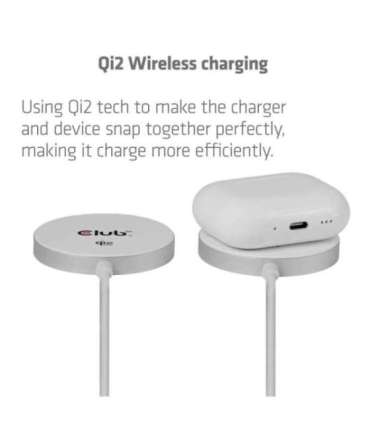 MOBILE CHARGER QI2 MAGSAFE/25W WH CAC-3026 CLUB3D