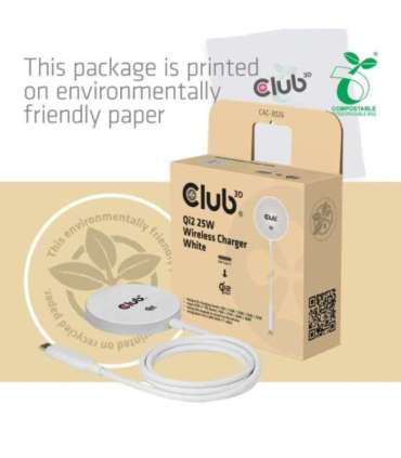 MOBILE CHARGER QI2 MAGSAFE/25W WH CAC-3026 CLUB3D