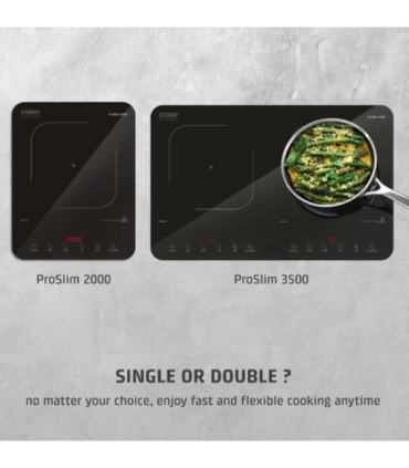 Caso ProSlim 2000 2236 Mobile single induction hob, Glass, Sensor-touch, Black