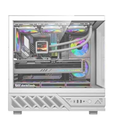 DarkFlash DS950 computer case (white) + 6 fans