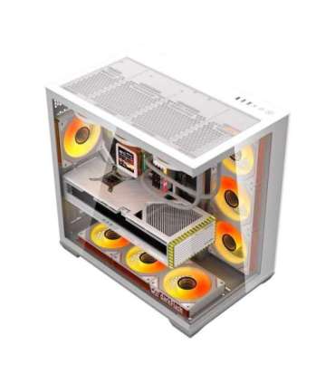 DarkFlash C280 computer case (white) + 7 fans