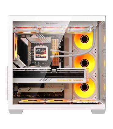 DarkFlash C280 computer case (white) + 7 fans