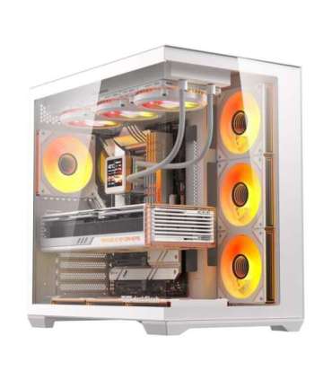 DarkFlash C280 computer case (white) + 7 fans