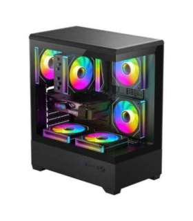 DarkFlash C365 computer case (black) + 5 fans