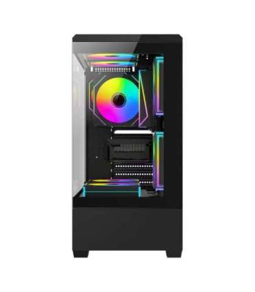 DarkFlash C365 computer case (black) + 5 fans