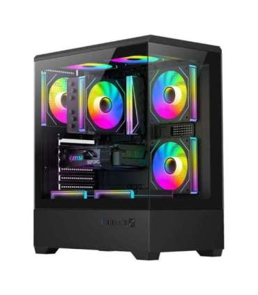 DarkFlash C365 computer case (black) + 5 fans
