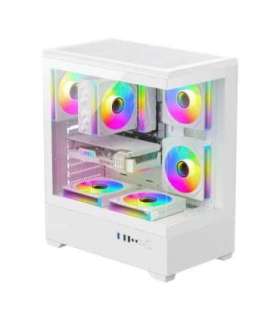 DarkFlash C365 computer case (white) + 5 fans