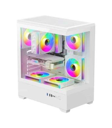 DarkFlash C365 computer case (white) + 5 fans