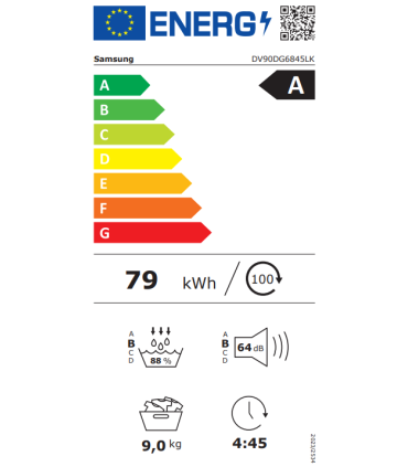 Dryer SAMSUNG DV90DG6845LKU4