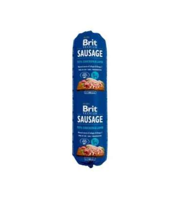 BRIT Premium Sausage Chicken Lamb Karma mokra dla psa 800g