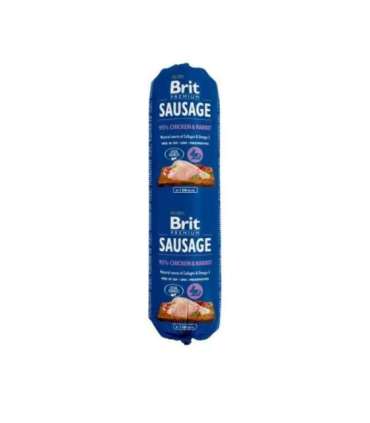 BRIT Premium sausage Chicken Rabbit karma mokra dla psa 800g