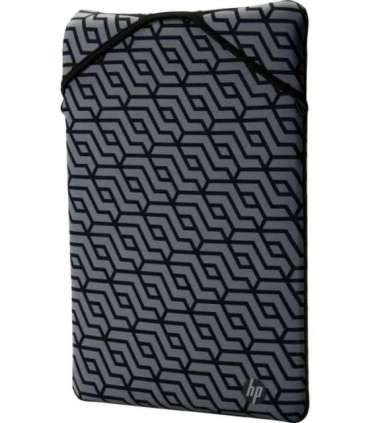 HP 15.6 Rerversible Sleeve - Black, Geometric pattern