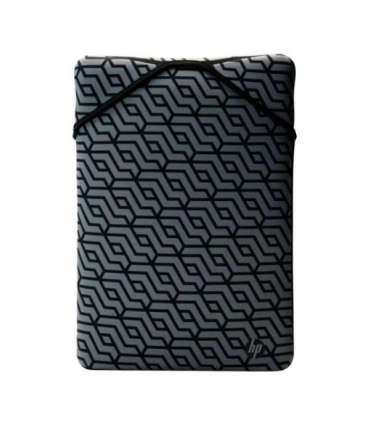 HP 15.6 Rerversible Sleeve - Black, Geometric pattern